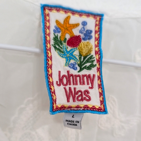 Johnny Was White Sleeveless Embroidered Top - Picture 7 of 7
